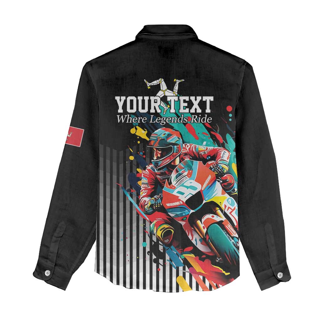 Personalized Isle of Man TT Women Casual Shirt Motorcycle Racing