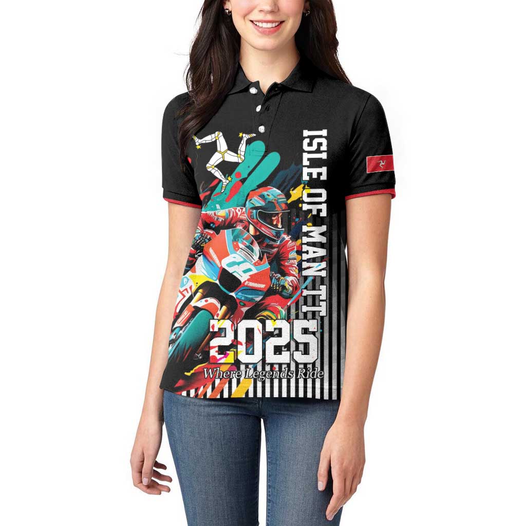 Personalized Isle of Man TT Women Polo Shirt Motorcycle Racing