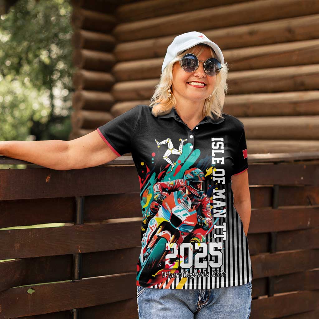 Personalized Isle of Man TT Women Polo Shirt Motorcycle Racing