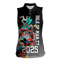 Personalized Isle of Man TT Women Sleeveless Polo Shirt Motorcycle Racing