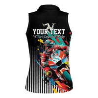 Personalized Isle of Man TT Women Sleeveless Polo Shirt Motorcycle Racing