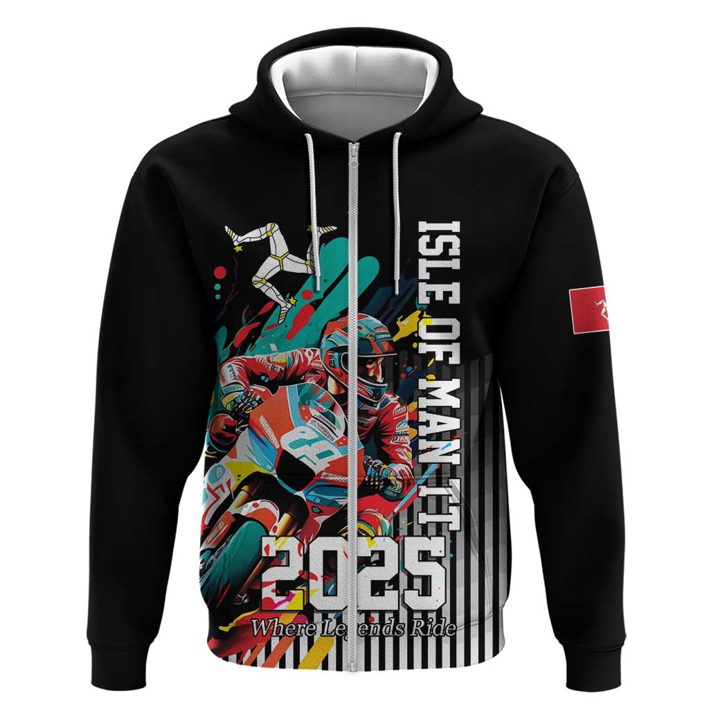 Personalized Isle of Man TT Zip Hoodie Motorcycle Racing