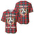 Personalized Isle of Man Triskelion Baseball Jersey Celtic Knots with Red Tartan