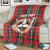 Personalized Isle of Man Triskelion Blanket Celtic Knots with Red Tartan