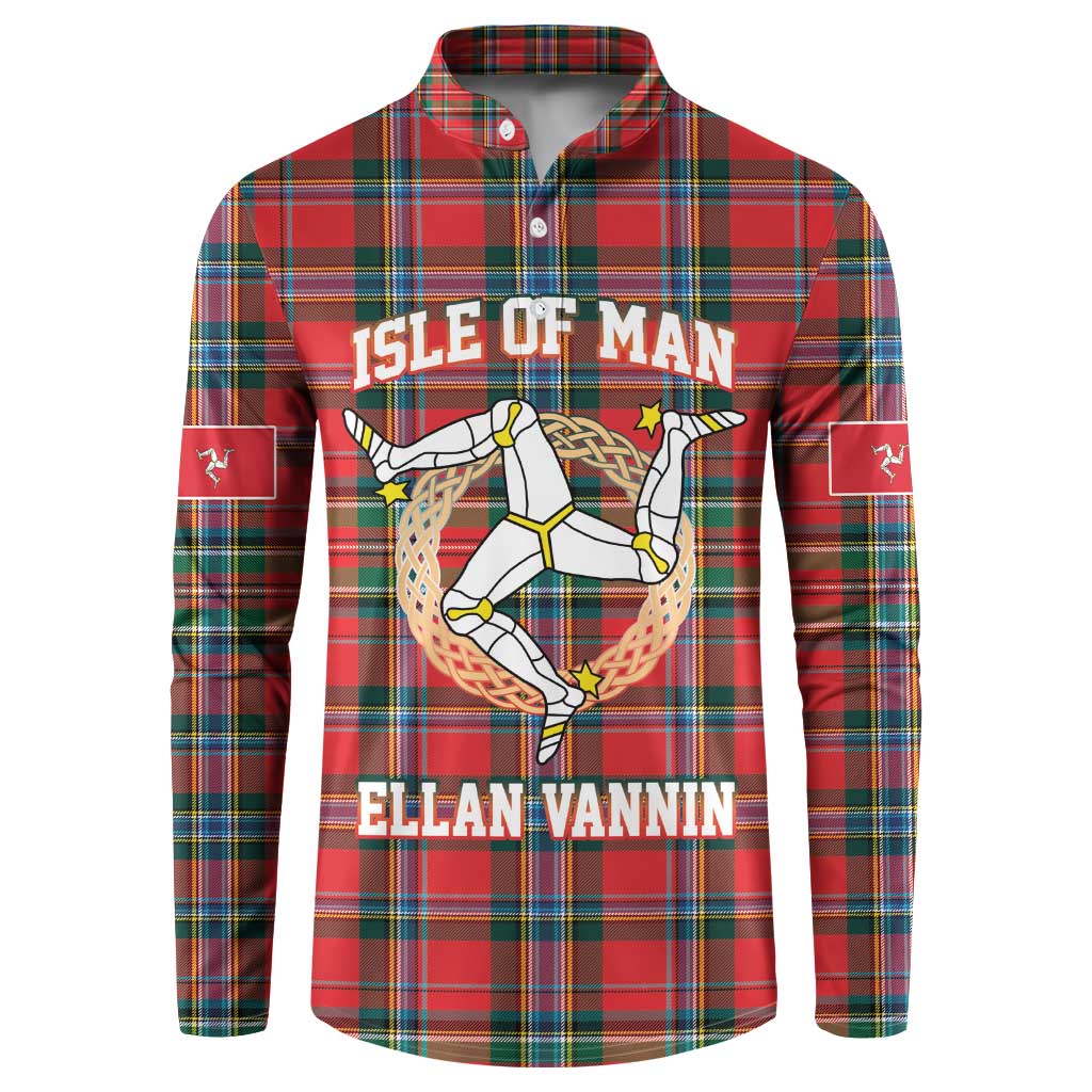 Personalized Isle of Man Triskelion Button Sweatshirt Celtic Knots with Red Tartan