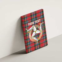 Personalized Isle of Man Triskelion Canvas Wall Art Celtic Knots with Red Tartan