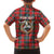 Personalized Isle of Man Triskelion Family Matching Long Sleeve Bodycon Dress and Hawaiian Shirt Celtic Knots with Red Tartan