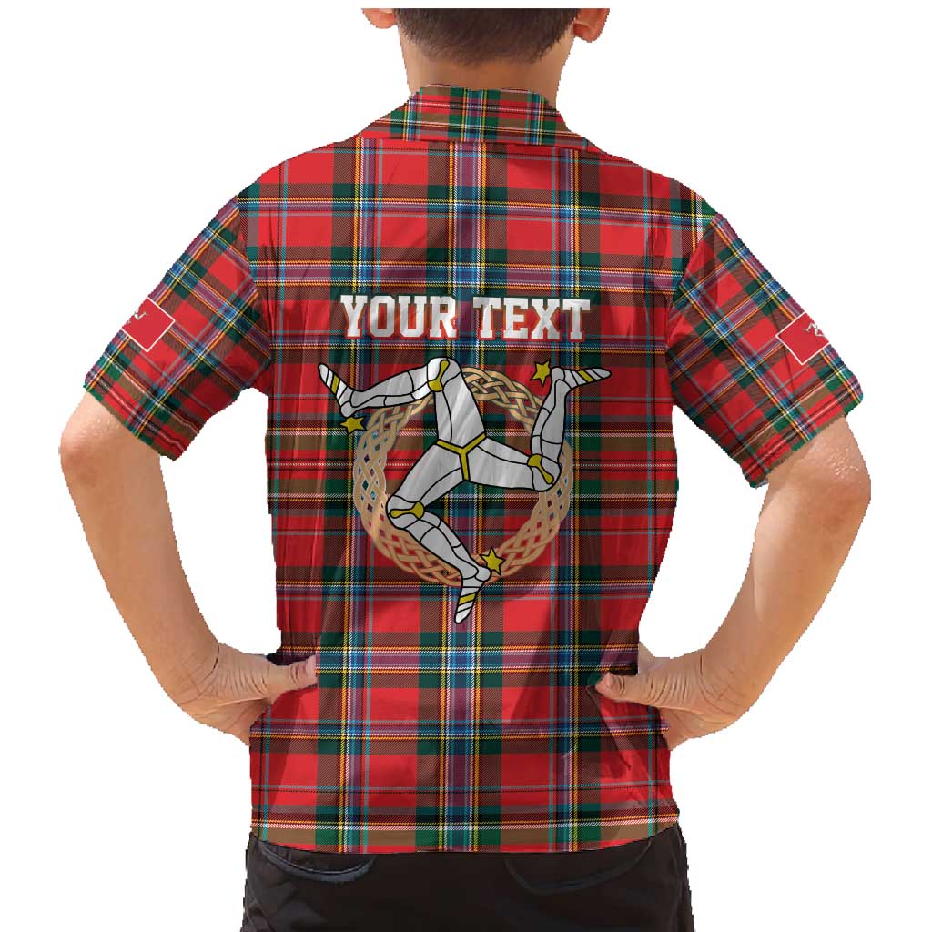 Personalized Isle of Man Triskelion Family Matching Mermaid Dress and Hawaiian Shirt Celtic Knots with Red Tartan