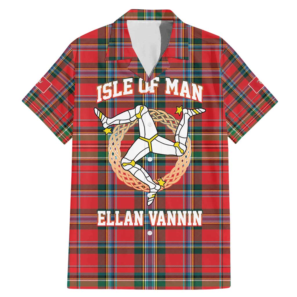 Personalized Isle of Man Triskelion Family Matching Mermaid Dress and Hawaiian Shirt Celtic Knots with Red Tartan