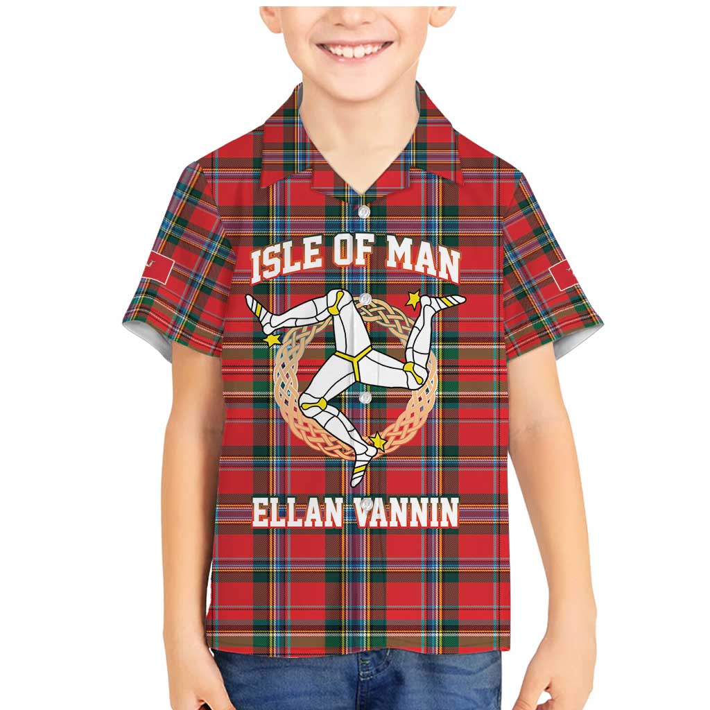 Personalized Isle of Man Triskelion Family Matching Mermaid Dress and Hawaiian Shirt Celtic Knots with Red Tartan