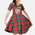 Personalized Isle of Man Triskelion Family Matching Off The Shoulder Long Sleeve Dress and Hawaiian Shirt Celtic Knots with Red Tartan