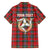 Personalized Isle of Man Triskelion Family Matching Off The Shoulder Long Sleeve Dress and Hawaiian Shirt Celtic Knots with Red Tartan