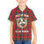 Personalized Isle of Man Triskelion Family Matching Off The Shoulder Long Sleeve Dress and Hawaiian Shirt Celtic Knots with Red Tartan