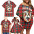 Personalized Isle of Man Triskelion Family Matching Off Shoulder Short Dress and Hawaiian Shirt Celtic Knots with Red Tartan