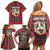 Personalized Isle of Man Triskelion Family Matching Off Shoulder Short Dress and Hawaiian Shirt Celtic Knots with Red Tartan