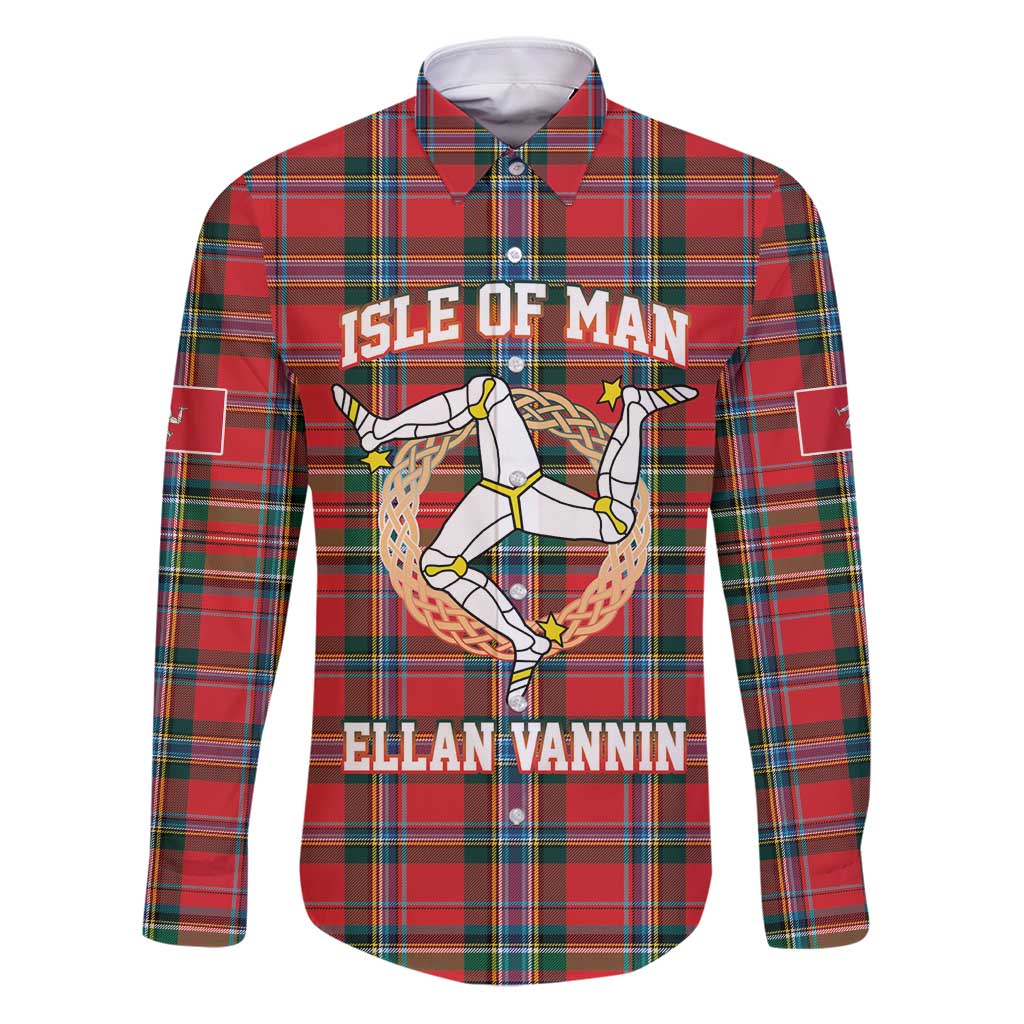 Personalized Isle of Man Triskelion Family Matching Puletasi and Hawaiian Shirt Celtic Knots with Red Tartan