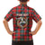 Personalized Isle of Man Triskelion Family Matching Short Sleeve Bodycon Dress and Hawaiian Shirt Celtic Knots with Red Tartan