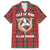 Personalized Isle of Man Triskelion Family Matching Short Sleeve Bodycon Dress and Hawaiian Shirt Celtic Knots with Red Tartan