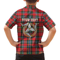 Personalized Isle of Man Triskelion Family Matching Summer Maxi Dress and Hawaiian Shirt Celtic Knots with Red Tartan