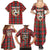 Personalized Isle of Man Triskelion Family Matching Summer Maxi Dress and Hawaiian Shirt Celtic Knots with Red Tartan