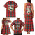 Personalized Isle of Man Triskelion Family Matching Tank Maxi Dress and Hawaiian Shirt Celtic Knots with Red Tartan