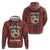 Personalized Isle of Man Triskelion Hoodie Celtic Knots with Red Tartan
