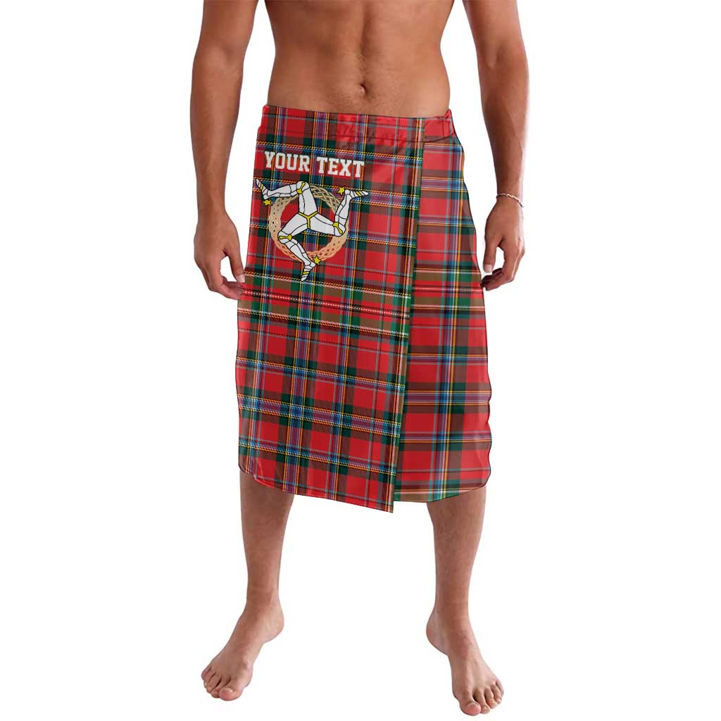 Personalized Isle of Man Triskelion Lavalava Celtic Knots with Red Tartan