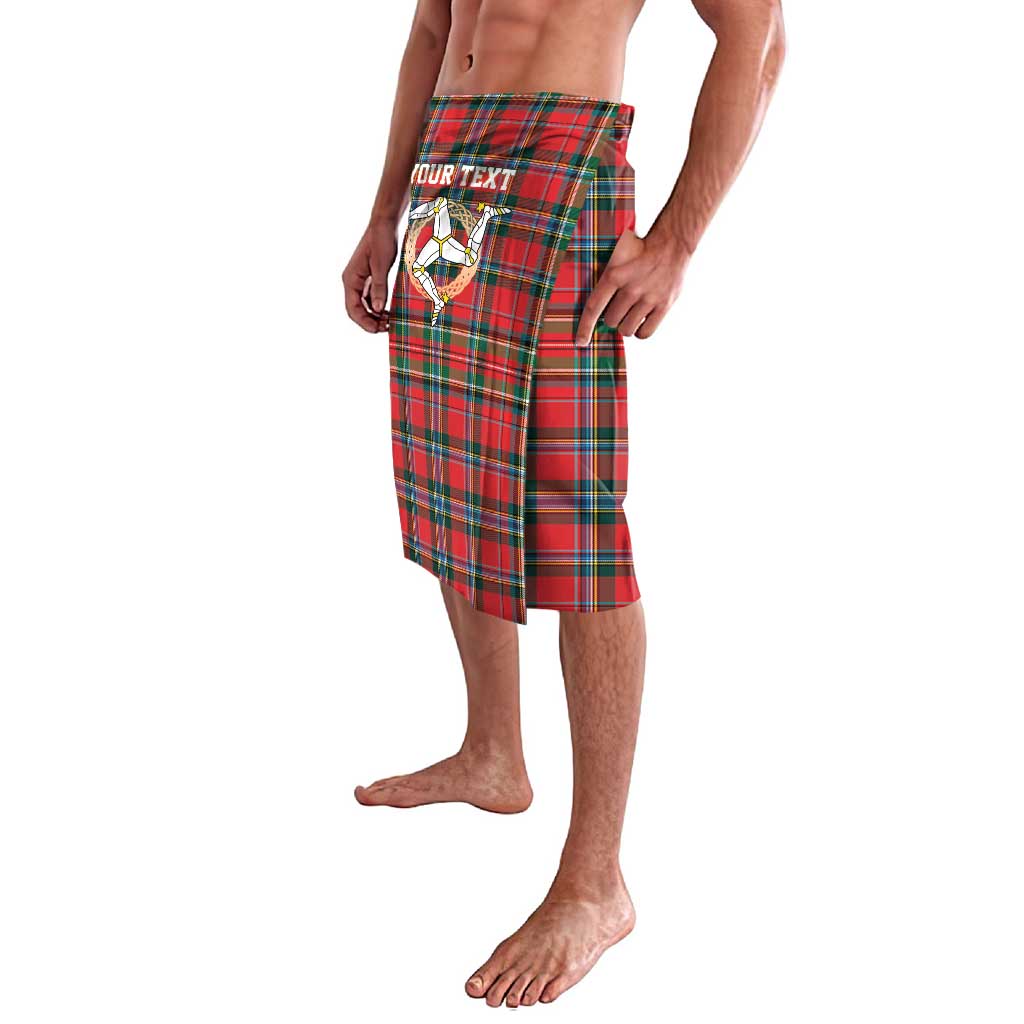 Personalized Isle of Man Triskelion Lavalava Celtic Knots with Red Tartan