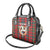 Personalized Isle of Man Triskelion Shoulder Handbag Celtic Knots with Red Tartan