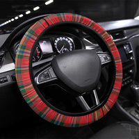 Isle of Man Triskelion Steering Wheel Cover Celtic Knots with Red Tartan