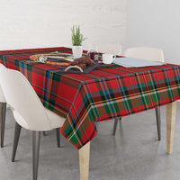 Personalized Isle of Man Triskelion Tablecloth Celtic Knots with Red Tartan