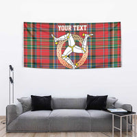 Personalized Isle of Man Triskelion Tapestry Celtic Knots with Red Tartan