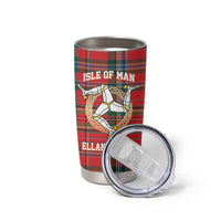 Personalized Isle of Man Triskelion Tumbler Cup Celtic Knots with Red Tartan
