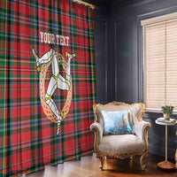 Personalized Isle of Man Triskelion Window Curtain Celtic Knots with Red Tartan