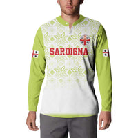 Custom Sardinia Football Button Sweatshirt Sardigna Sporty Style