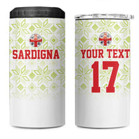 Custom Sardinia Football 4 in 1 Can Cooler Tumbler Sardigna Sporty Style