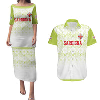 Custom Sardinia Football Couples Matching Puletasi and Hawaiian Shirt Sardigna Sporty Style