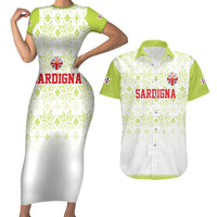 Custom Sardinia Football Couples Matching Short Sleeve Bodycon Dress and Hawaiian Shirt Sardigna Sporty Style