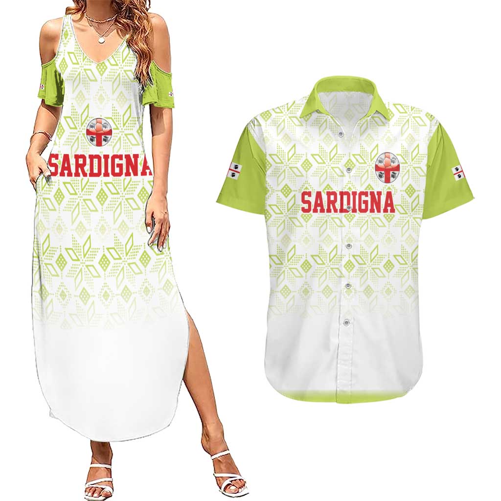 Custom Sardinia Football Couples Matching Summer Maxi Dress and Hawaiian Shirt Sardigna Sporty Style