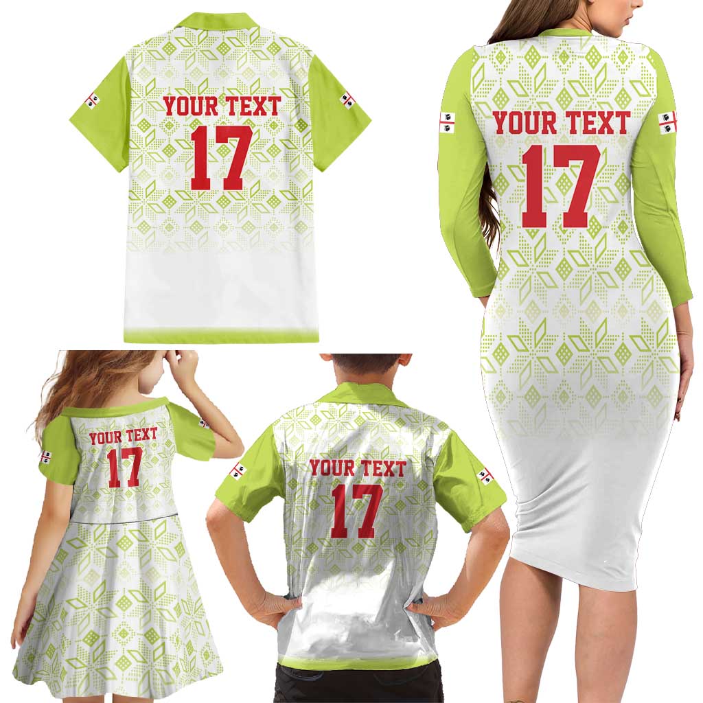 Custom Sardinia Football Family Matching Long Sleeve Bodycon Dress and Hawaiian Shirt Sardigna Sporty Style