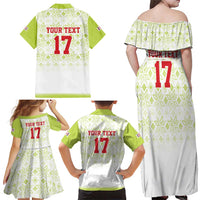 Custom Sardinia Football Family Matching Off Shoulder Maxi Dress and Hawaiian Shirt Sardigna Sporty Style