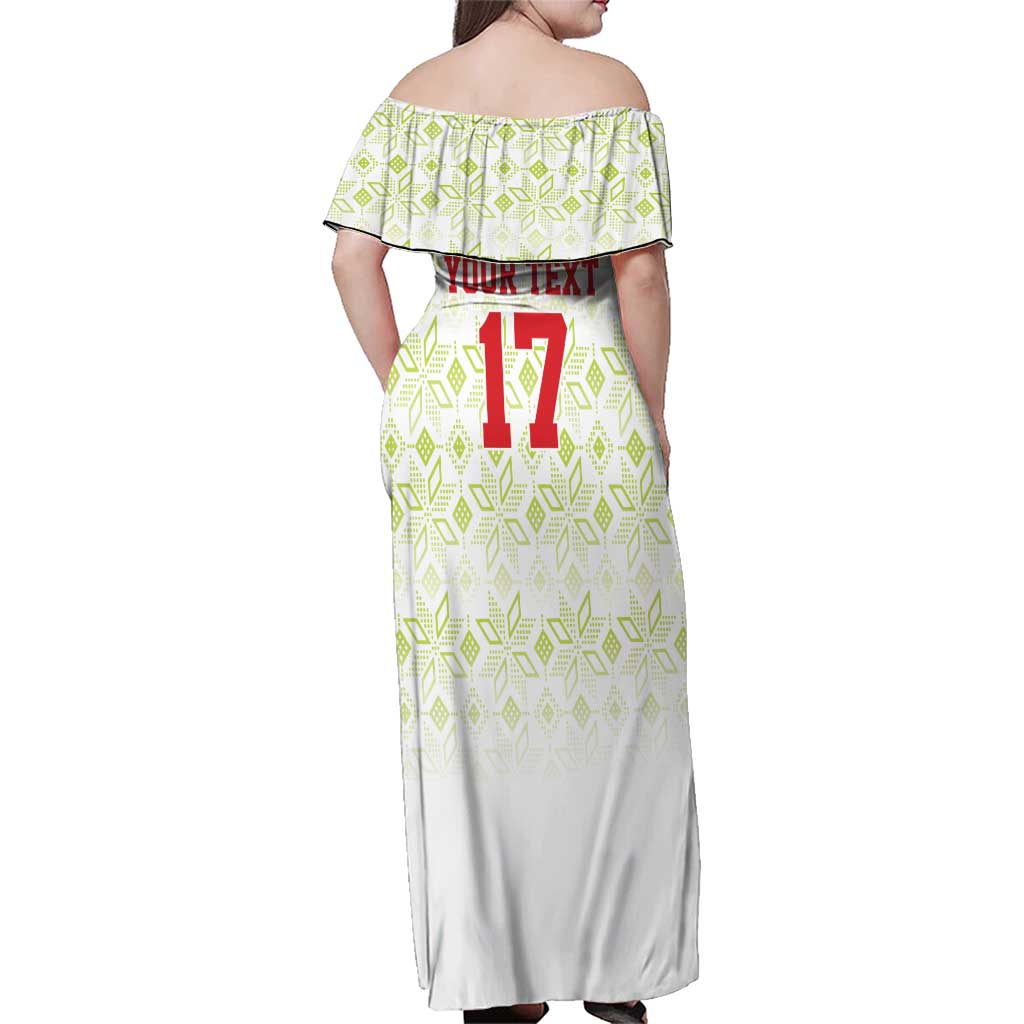 Custom Sardinia Football Family Matching Off Shoulder Maxi Dress and Hawaiian Shirt Sardigna Sporty Style