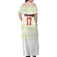 Custom Sardinia Football Family Matching Off Shoulder Maxi Dress and Hawaiian Shirt Sardigna Sporty Style