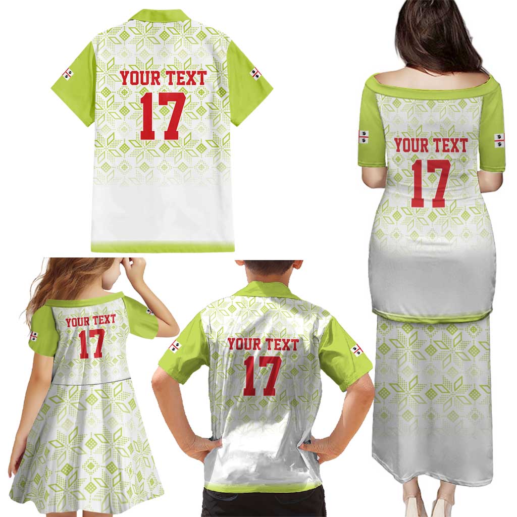 Custom Sardinia Football Family Matching Puletasi and Hawaiian Shirt Sardigna Sporty Style