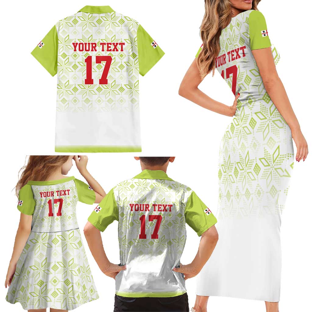Custom Sardinia Football Family Matching Short Sleeve Bodycon Dress and Hawaiian Shirt Sardigna Sporty Style