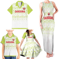 Custom Sardinia Football Family Matching Tank Maxi Dress and Hawaiian Shirt Sardigna Sporty Style