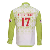 Custom Sardinia Football Long Sleeve Button Shirt Sardigna Sporty Style