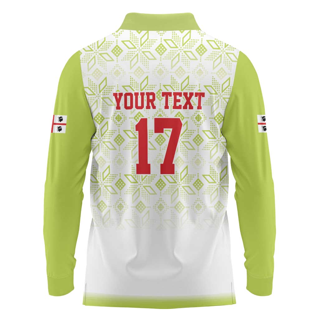 Custom Sardinia Football Long Sleeve Polo Shirt Sardigna Sporty Style