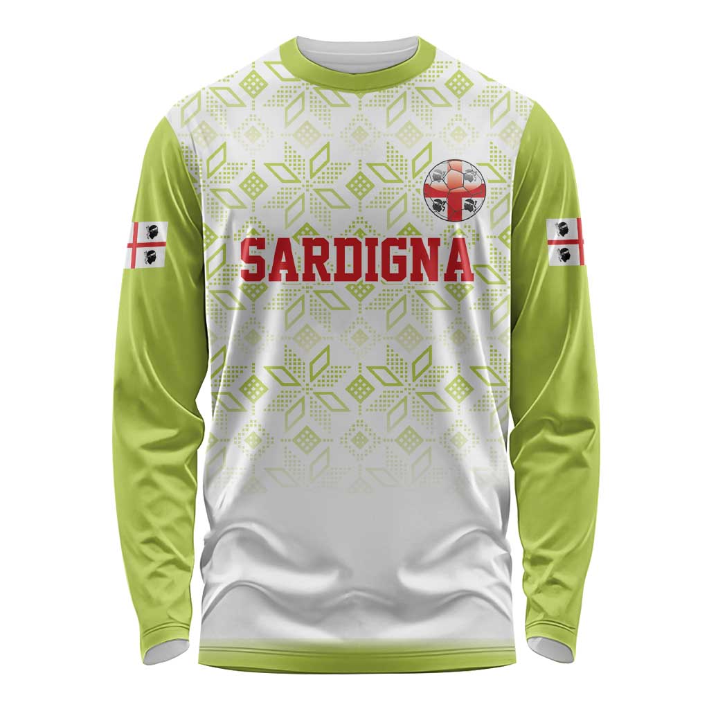 Custom Sardinia Football Long Sleeve Shirt Sardigna Sporty Style