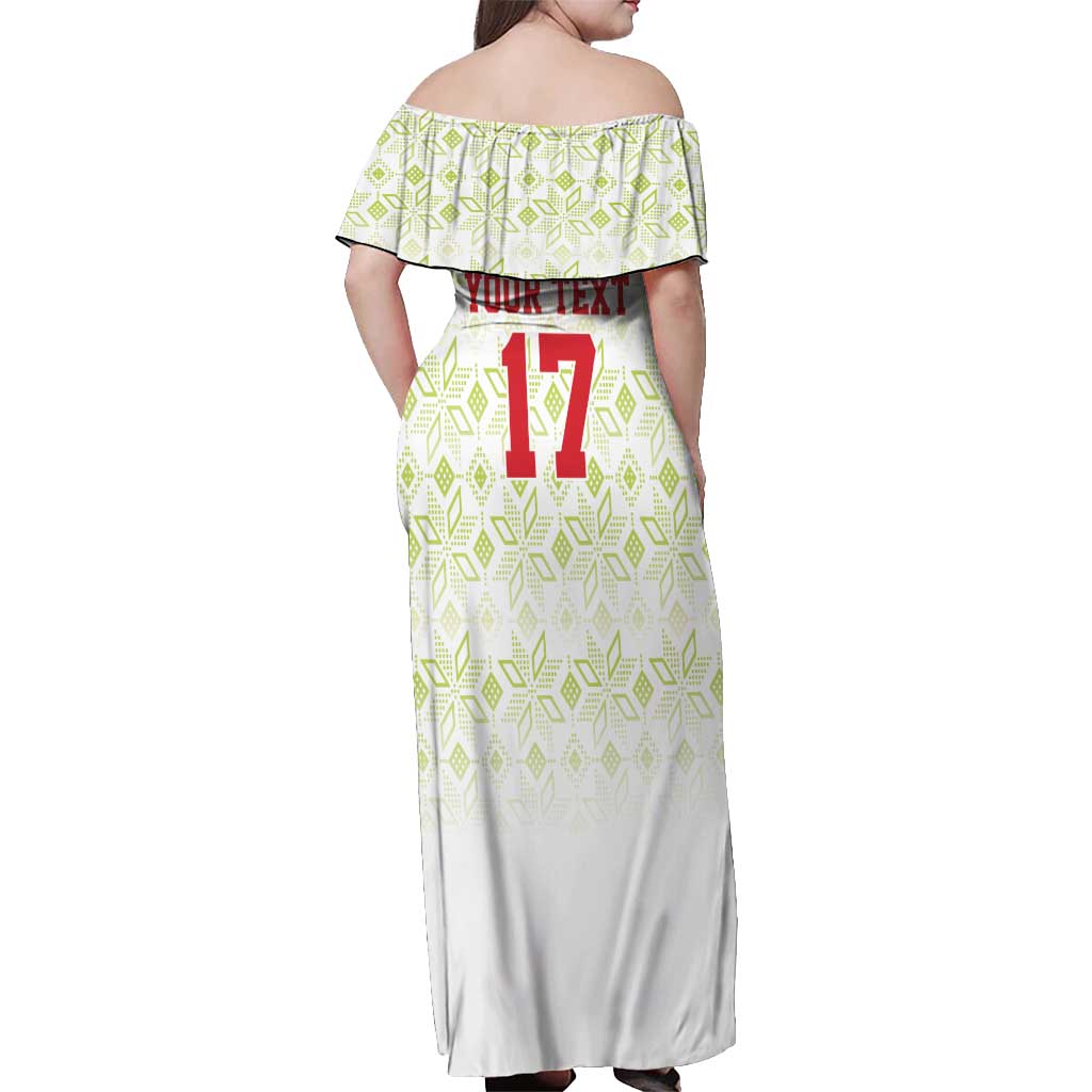 Custom Sardinia Football Off Shoulder Maxi Dress Sardigna Sporty Style